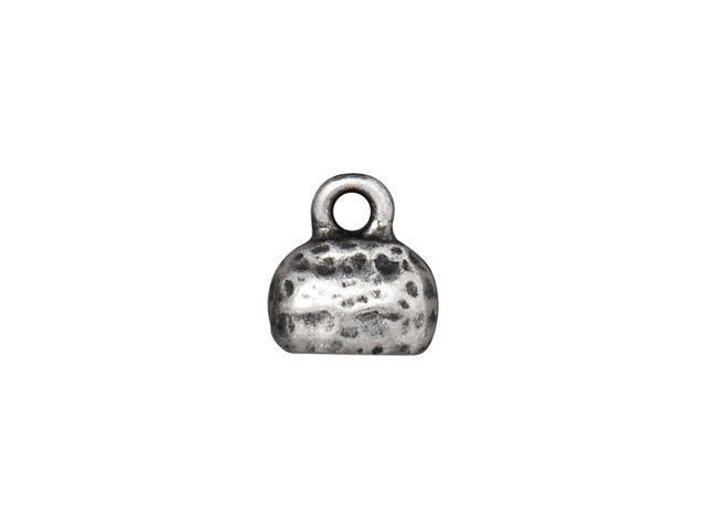 TierraCast 6 x 2mm Antique Pewter Distressed Crimp End Cap