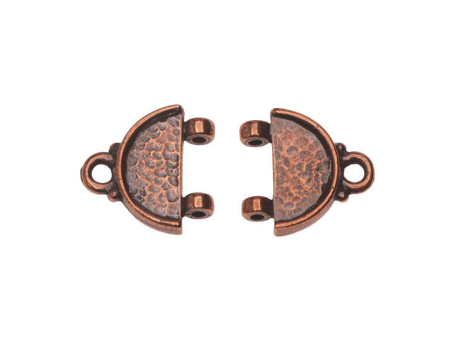 TierraCast Antique Copper-Plated Pewter Hammertone Stitch-In Link