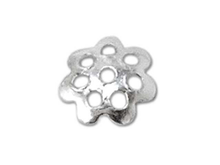 Sterling Silver Flower 5mm Bead Cap