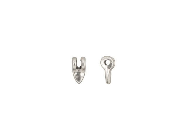 Antique Silver-Plated 4 x 8mm Pointed Tooth Charm Antique Silver-Plated 4 x 8mm Pointed Tooth Charm