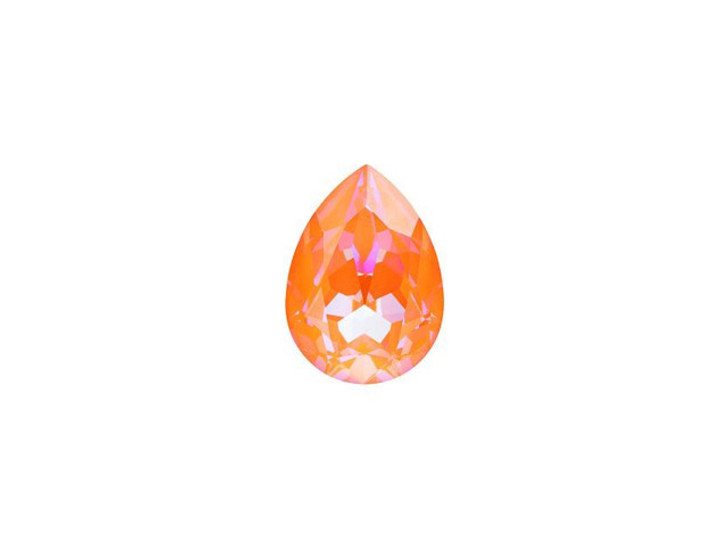 PRESTIGE Crystal Components 4320 14mm Pear Fancy Stone Orange Glow LacquerPRO DeLite