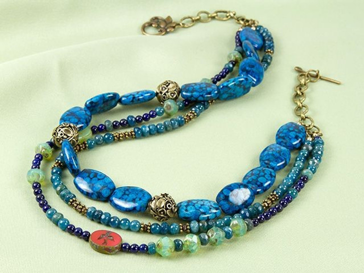 Boho Blue Necklace Tutorial Boho Blue Necklace Tutorial