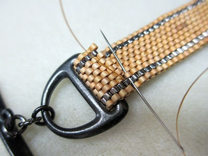 Peyote stitch sales bracelet clasp