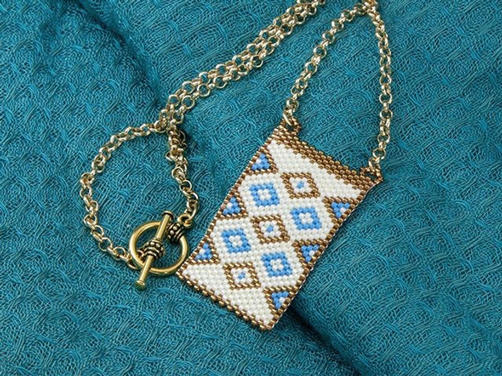 Buy Beaded Necklace Pattern, Necklace Beading Tutorial, Diagonal Peyote  Stitch Jewelry Making Tutorial, Round Necklace Beading Pattern, P-00253  Online in India - Etsy