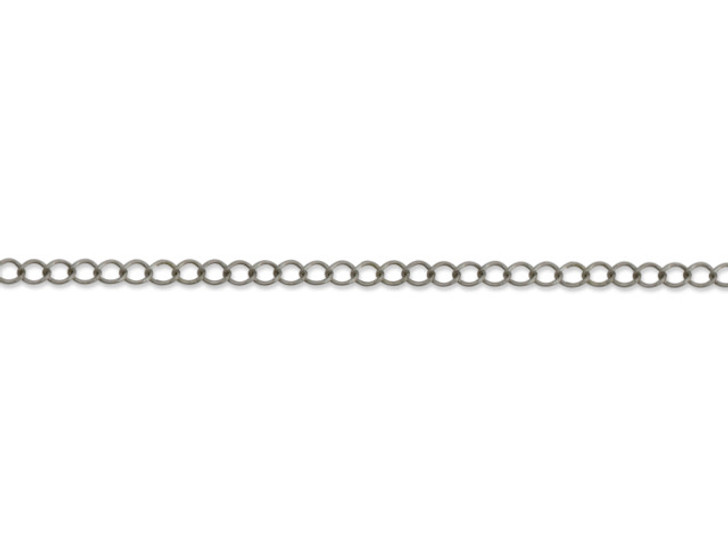 Antique Silver-Plated Curb Chain by the Foot Antique Silver-Plated Curb Chain by the Foot
