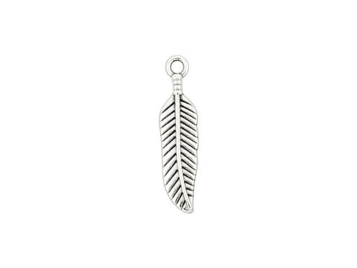 Antique Silver-Plated Feather Charm Antique Silver-Plated Feather Charm