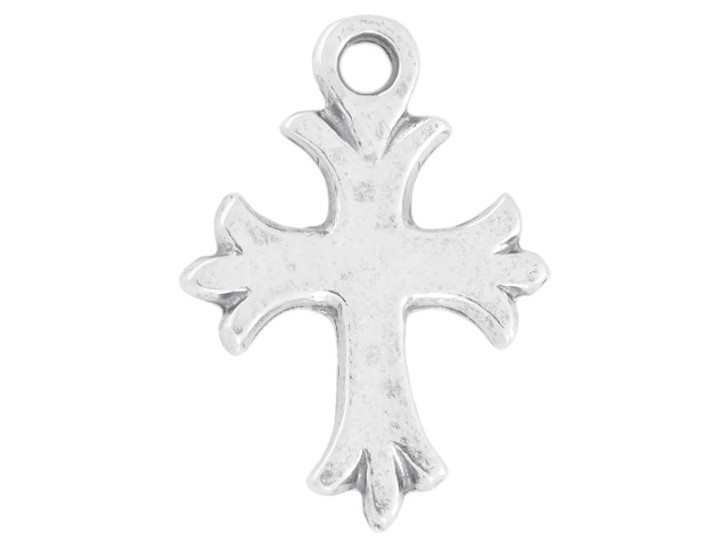 Artbeads Sterling Silver Fancy Budded Cross Charm
