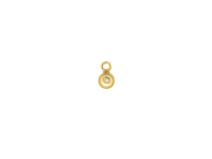 Gold-Filled 3.0mm Bead with Silicone Grommet (0.5mm Hole) and Closed Ring