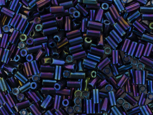 TOHO 3mm Bugle Beads Metallic Nebula, 2.5-Inch Tube