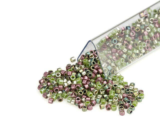 Artbeads Olive Heather Designer Blend, 11/0 Miyuki Delica Seed Beads