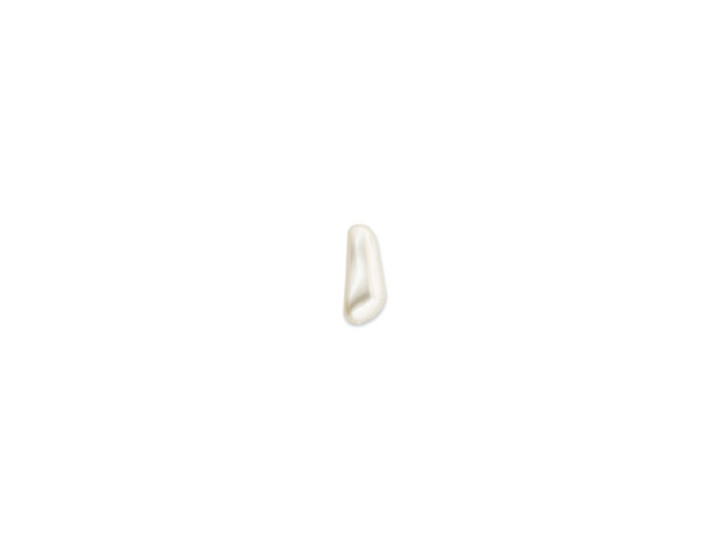 PRESTIGE Crystal Components 5844 14mm Crystal Baroque Elongated Pearl White Bead