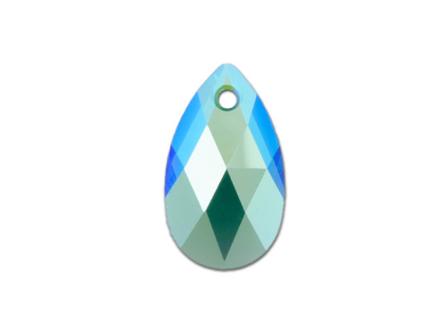 PRESTIGE Crystal Components 6106 22mm Pear-Shaped Pendant Emerald Shimmer