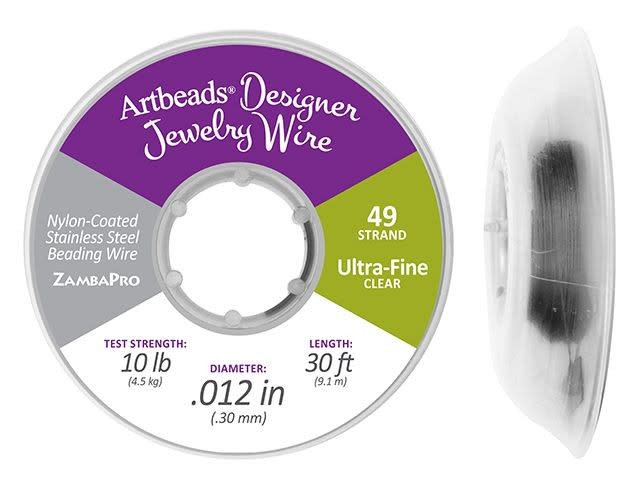 Artbeads Designer Jewelry Wire, 49-Strand .012 30-Feet (9.1 Meters)