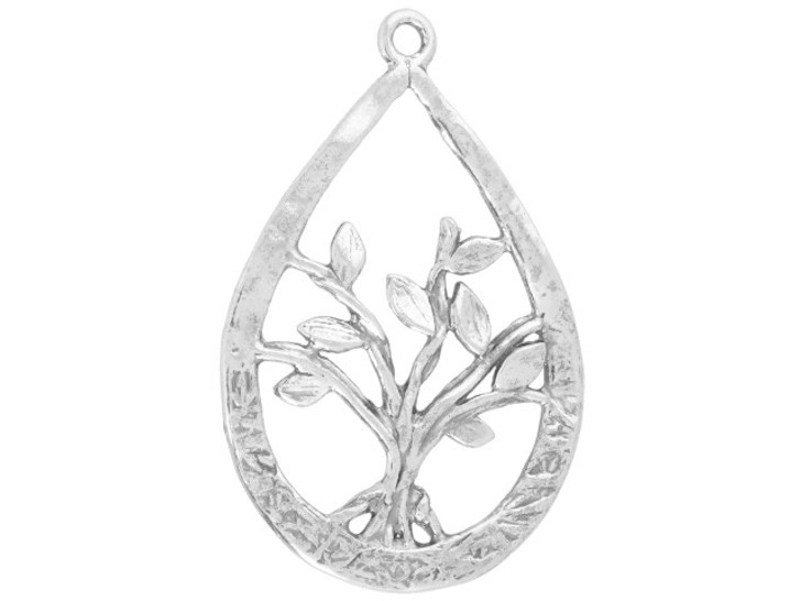 Artbeads Sterling Silver Tree in Drop Shape