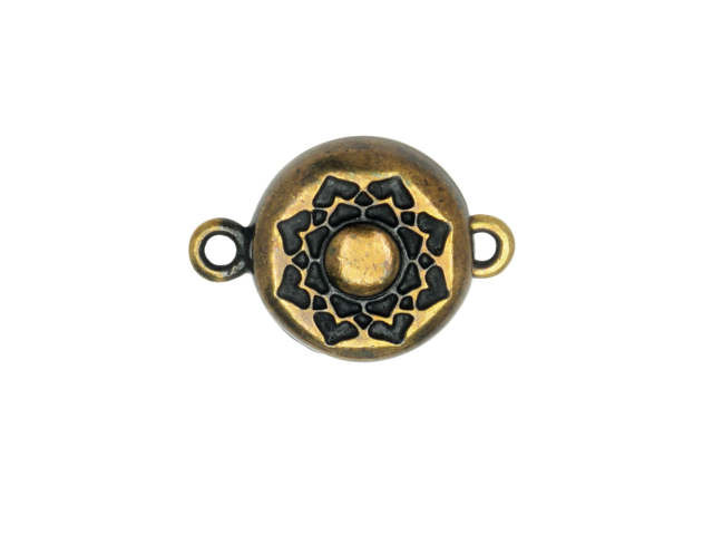 TierraCast Brass Oxide Lotus Magnetic Clasp Set - Artbeads.com