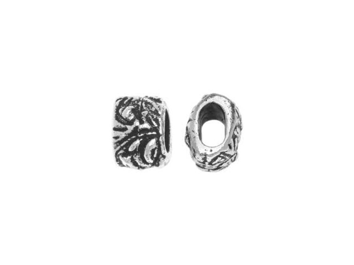 TierraCast Antique Silver-Plated Pewter Jardin Barrel Bead