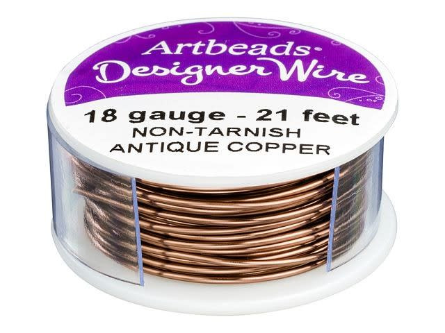 Artbeads Designer Wire - Antique Copper Non-Tarnish 18 Gauge (21