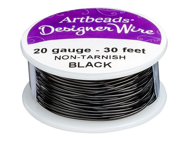 Artbeads Designer Wire - Black Non-Tarnish 20 Gauge (30 ft. spool)