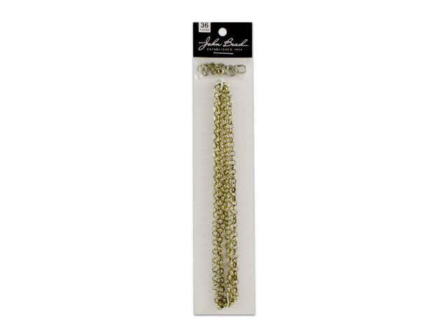 Clearance - Was $5.39 - Antique Brass 36-Inch Chain and Findings Set- 4mm Rolo Cable Chain