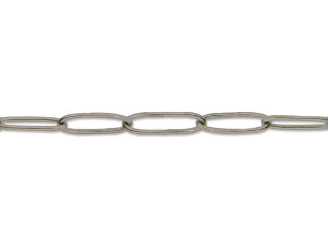 Gunmetal-Plated 19mm X 6.5mm Paperclip Cable Chain