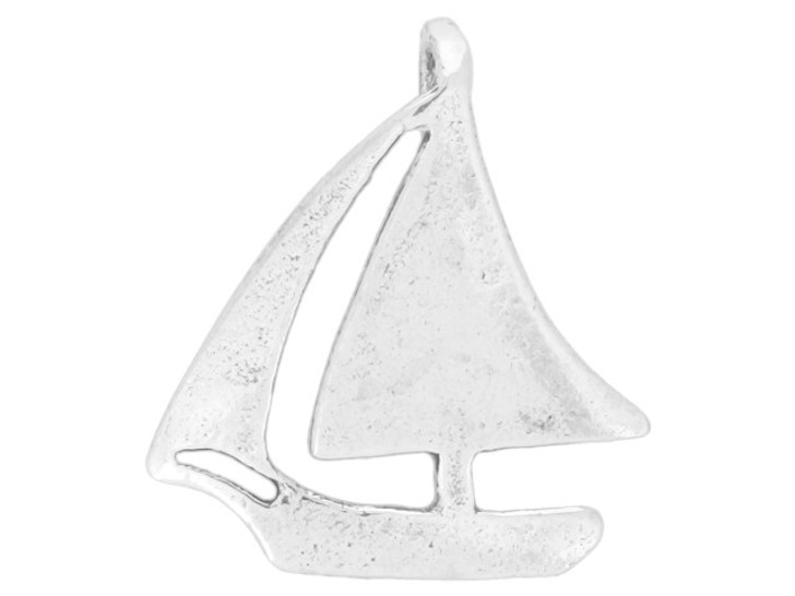 Artbeads Sterling Silver Sailboat-Shaped Charm