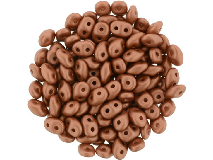 Matubo SuperDuo 2 x 5mm Satin Metallic Brick 2-Hole Seed Bead 2.5-Inch Tube