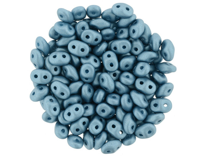 Matubo SuperDuo 2 x 5mm Satin Metallic Arctic Blue 2-Hole Seed Bead 2.5-Inch Tube Matubo SuperDuo 2 x 5mm Satin Metallic Arctic Blue 2-Hole Seed Bead 2.5-Inch Tube