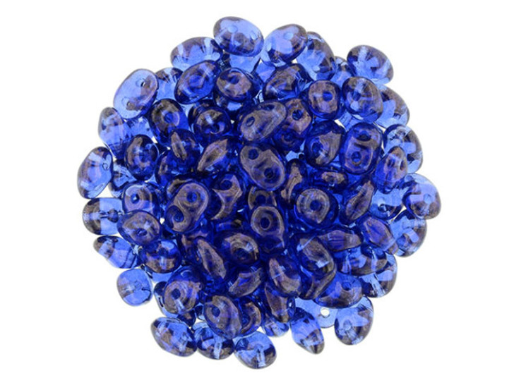 Clearance - Was $3.29 - Matubo SuperDuo 2 x 5mm Sapphire - Vega 2-Hole Seed Bead 2.5-Inch Tube