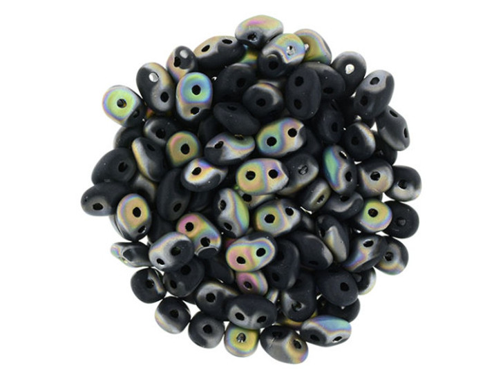 Clearance - Was $3.29 - Matubo SuperDuo 2 x 5mm Matte - Jet - Vitral 2-Hole Seed Bead 2.5-Inch Tube Clearance - Was $3.29 - Matubo SuperDuo 2 x 5mm Matte - Jet - Vitral 2-Hole Seed Bead 2.5-Inch Tube