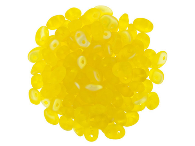 Clearance - Was $3.59 - Matubo SuperDuo 2 x 5mm Matte - Jonquil AB 2-Hole Seed Bead 2.5-Inch Tube