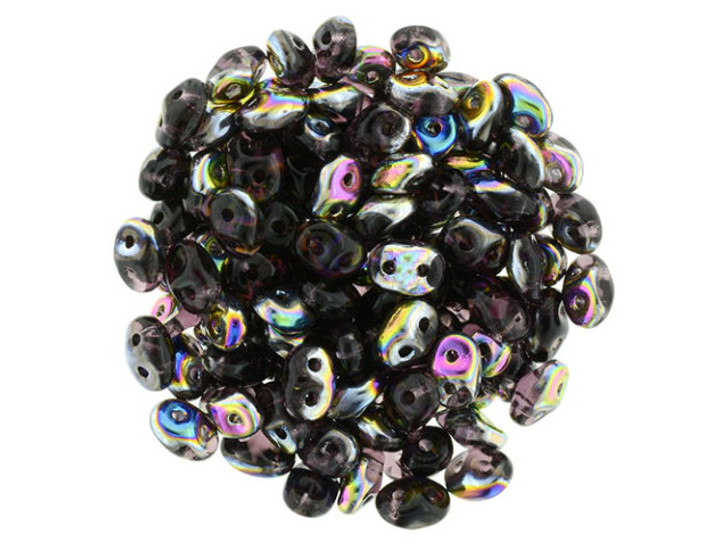 Clearance - Was $3.49 - Matubo SuperDuo 2 x 5mm Amethyst - Vitral 2-Hole Seed Bead 2.5-Inch Tube