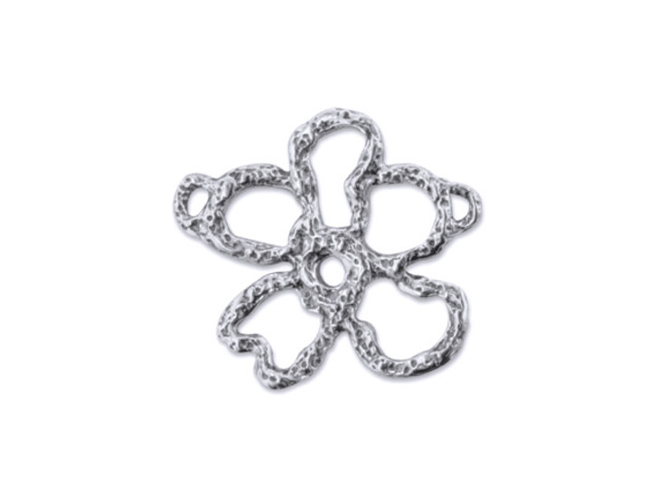 Artbeads Sterling Silver Naturally Messy Flower Link Artbeads Sterling Silver Naturally Messy Flower Link