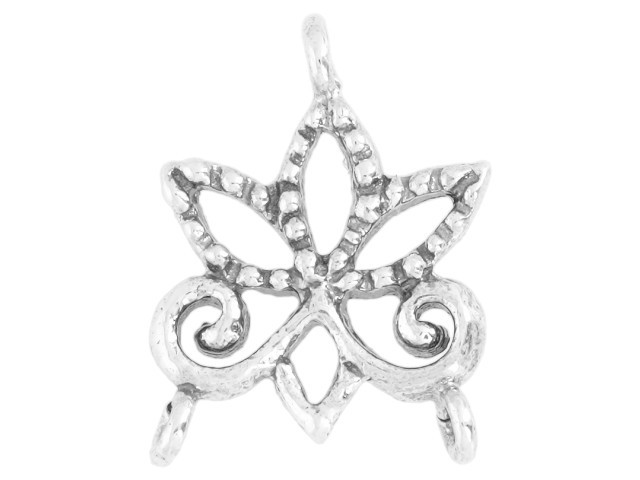 Artbeads Sterling Silver Lotus Flower Center Link