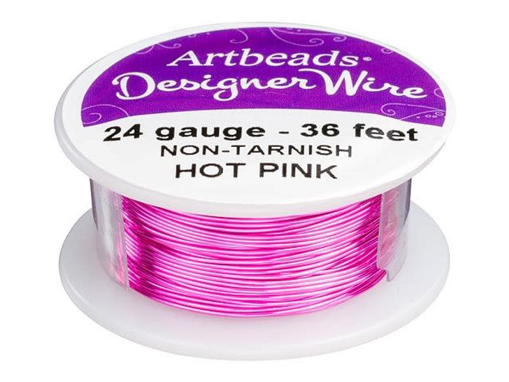 Artbeads Designer Wire - Hot Pink Non-Tarnish 24 Gauge (36 ft. spool) Artbeads Designer Wire - Hot Pink Non-Tarnish 24 Gauge (36 ft. spool)