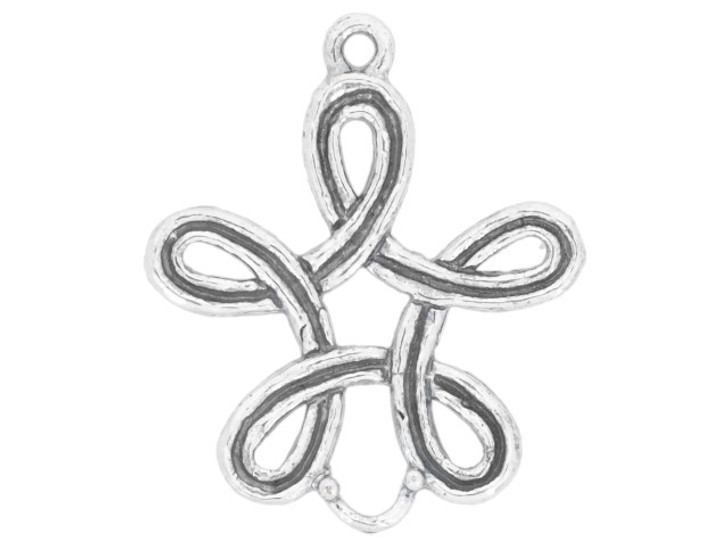 Artbeads Sterling Silver 5-Loop Star-Shaped Link
