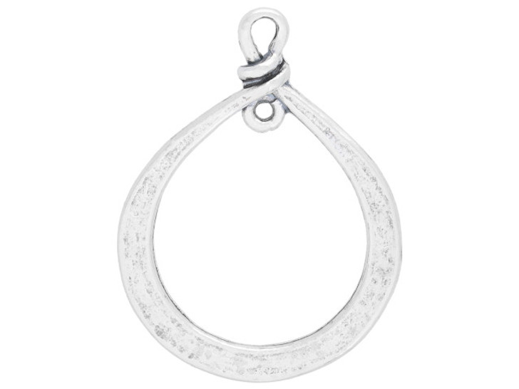 Artbeads Sterling Silver Simple Plump Pear-Shaped Outline Pendant
