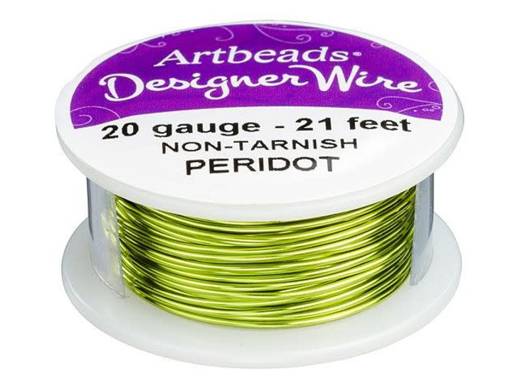 Artbeads Designer Wire - Peridot Non-Tarnish 20 Gauge (21 ft. spool)