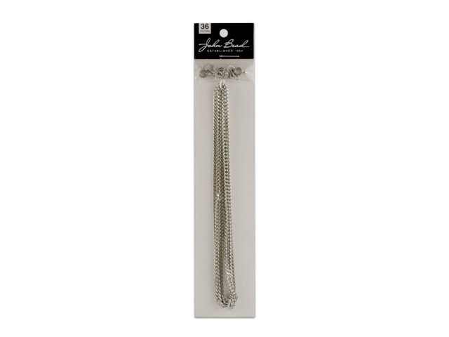 Clearance - Was $4.84 - Nickel Color 36-inch Chain and Findings Set - 3mm Curb Chain