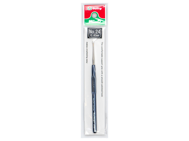 Tulip Steel Crochet Hook w/Plastic Handle : Size 24 (0.40mm