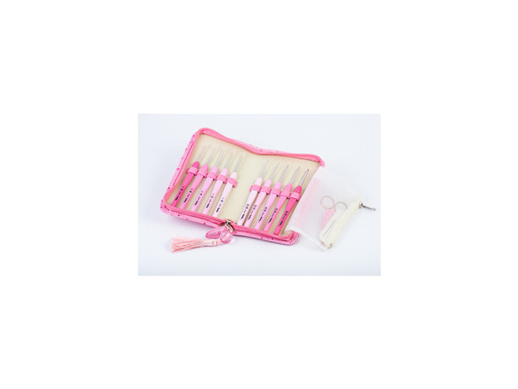 Tulip TER-001 ETIMO ROSE Hook crochet needle Set Pink
