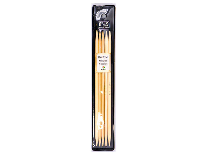 Tulip 8" (20cm) Bamboo Knitting Needles (5 Pcs) : Size 9 (5.50mm)