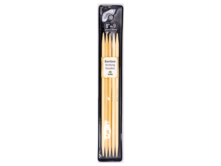 Tulip 8 (20cm) Bamboo Knitting Needles (5 Pcs) : Size 9 (5.50mm) 