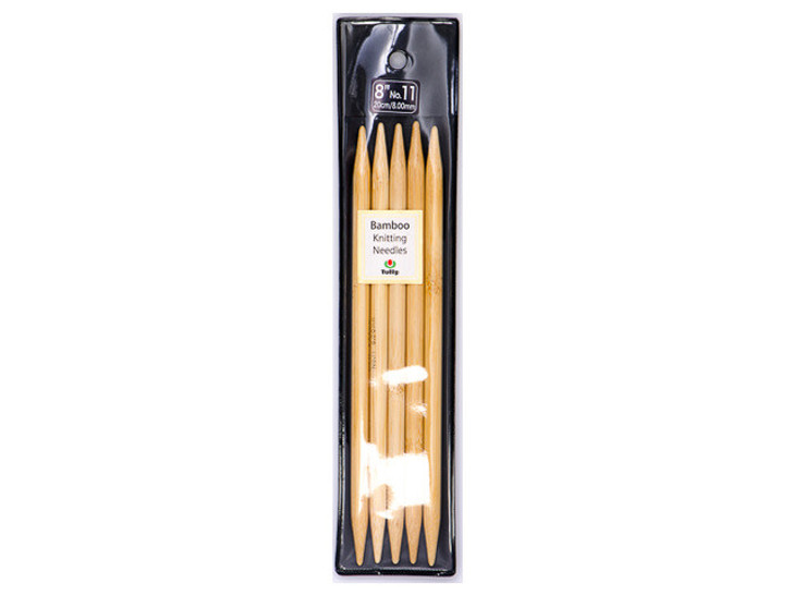 Tulip 8" (20cm) Bamboo Knitting Needles (5 Pcs) : Size 11 (8.00mm)