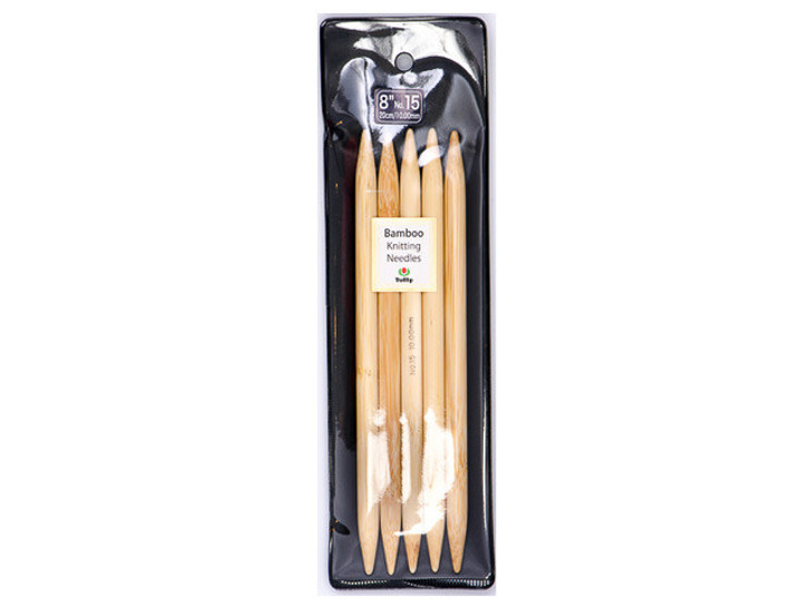 Tulip 8" (20cm) Bamboo Knitting Needles (5 Pcs) : Size 15 (10.00mm)