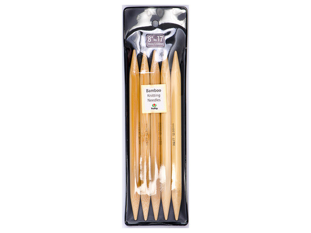 Tulip 8" (20cm) Bamboo Knitting Needles (5 Pcs) : Size 17 (12.00mm)
