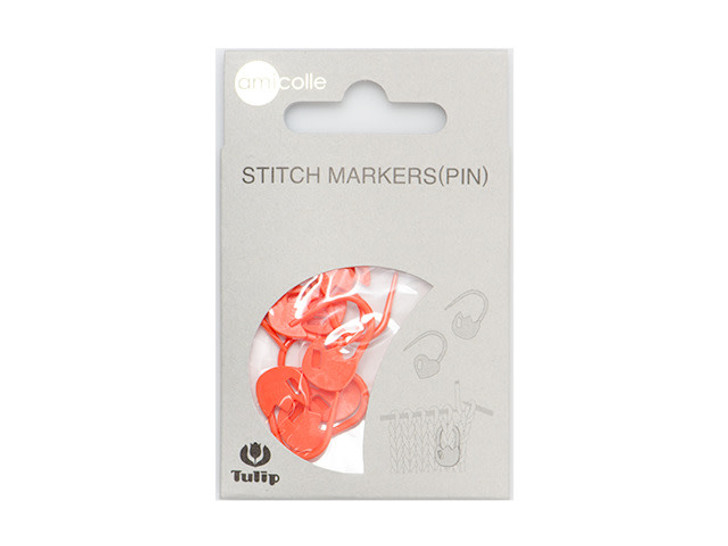 Tulip Stitch Marker Pins - Tulip Orange (7Pcs)