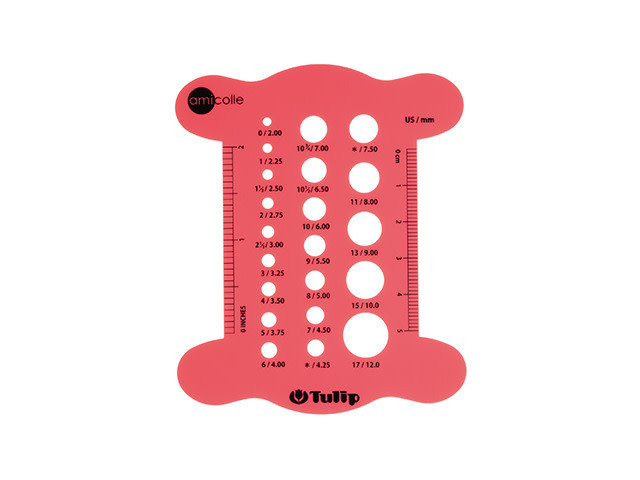 Tulip Knitting Needle Gauge : Pink