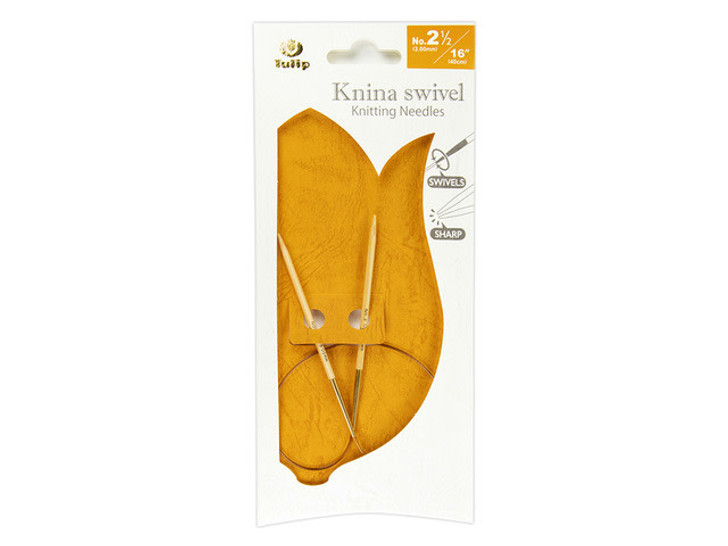 Tulip Knina Swivel Knitting Needles 16"-40cm No.2 1/2 3.00mm