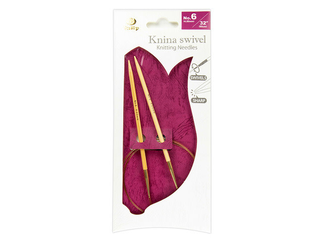 Tulip Knina Swivel Knitting Needles 32"-80cm No.6 4.00mm