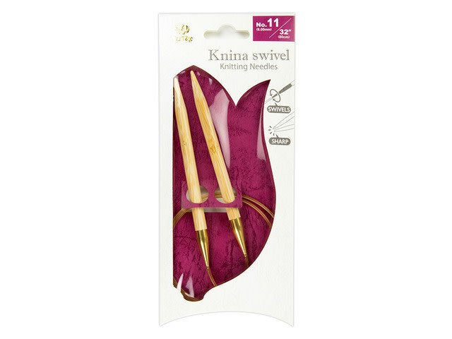 Tulip Knina Swivel Knitting Needles 32"-80cm No.11 8.00mm